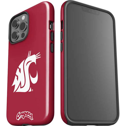 Washington State University Cougars Logo iPhone 15 Pro Max Impact Case